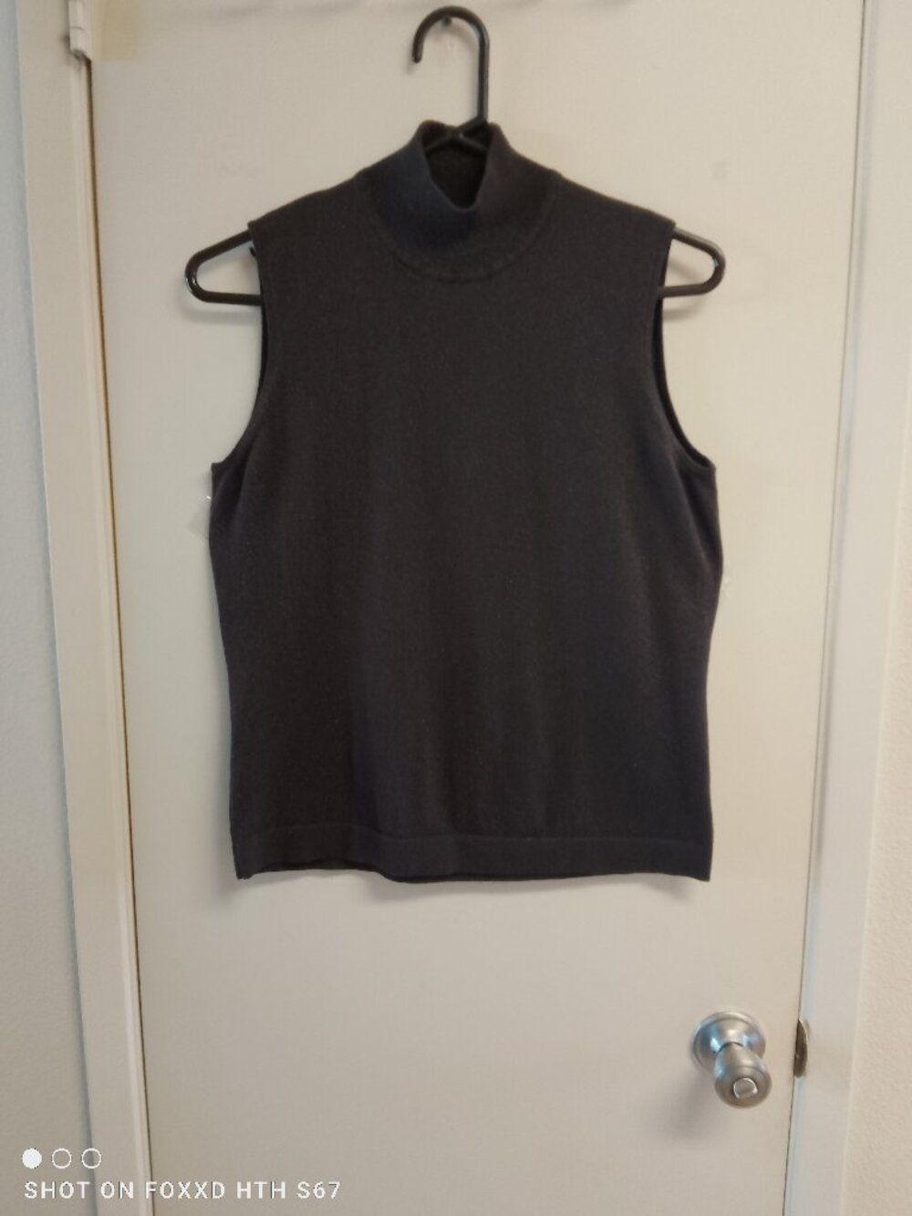 Women's Vintage Jones New York Brown Gold Glitter Sleeveless Shell Top Medium